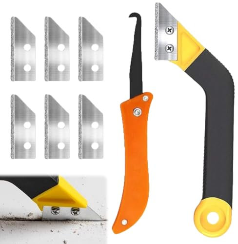 Rascador Juntas Azulejos,Removedor de Lechada Cuchilla,Rascador de Juntas para Eliminar Mortero,Juntas para Limpieza de Azulejos de Piso de Pared de Baño de Cocina