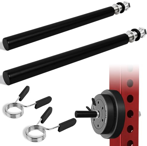 Topfinder Weight Plate Holder Power Rack Attachments, Standard Discs Olympic Bumper Plates Storage for 2x2 3x3 2x3 Power Cage (25MM, 2 Pack)