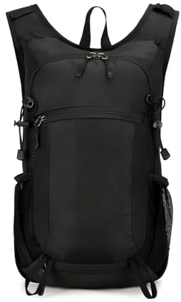 Culinavog Sac à Dos Ultraléger 20L, Sac à dos de Randonnée, Ultra Léger et imperméable Sac à dos de Voyage pour Hommes Femmes les Voyages en Ville Sports Et Plein Air en Plein air Escalade (Noir)
