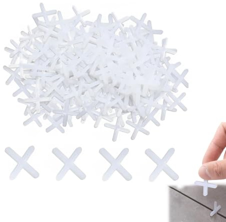500 pezzi di croci per fughe da 3 mm, per terrazze, distanziatori per piastrelle, distanziatori per piastrelle, per un posizionamento preciso per pareti, piastrelle per pavimenti