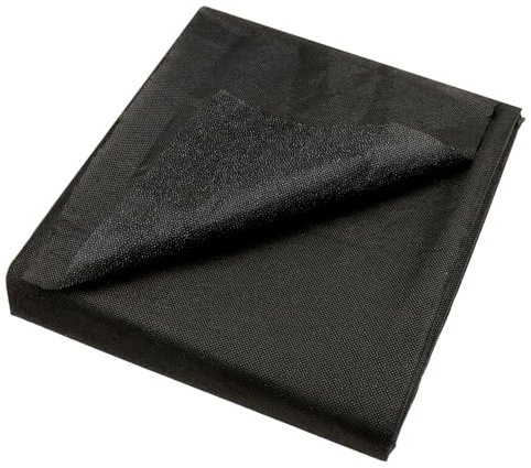 Yuaerbuo 100 x 400 cm Ironing Fleece for Reinforcing, Black Volume Fleece for Iron-on, 30 g/m² Lightweight Insert Fabric for Iron, Ironing Fleece Sewing Fleece for Sewing, Crafts and Embroidery