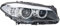 HELLA 1EL 010 131-521 Bi-Xenon/LED-Hauptscheinwerfer - CCC/ECE - für Rechtsverkehr - vorne rechts
