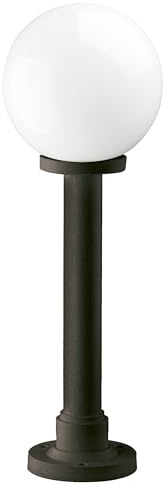 Dopo Lighting - Baliza de exterior INDURA GLOBO (H.75cm), uso exterior IP55 E27, difusor/esfera ø25 cm, ideal para instalaciones en entradas, caminos y/o senderos