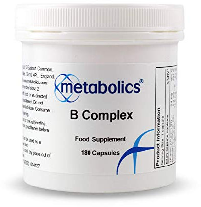 Metabolics High Strength B Complex Capsules | Methylated B Vitamins with B12, B6, Biotin, Niacin & Thiamine | Energy & Nerve Support | Vegan, UK Made | Capsules