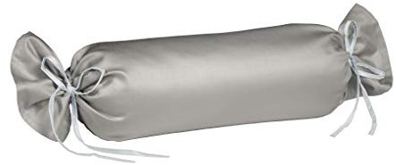 fleuresse 9200 Colours Interlock Jersey Kissenbezug für Nackenrolle aus 100% Baumwolle, Oekotex Standard 100, 15 x 40 cm, grau