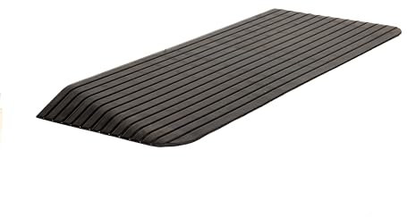 HomeCare Schwellenrampe aus gummi - (5 x 41 x 110 cm) - Türschwellenrampe türrampe vollgummi tuerrampe rollstuhl Gummirampe borsteinrampen auffahrrampe Schwellenrampe für Rollstühle und Roller
