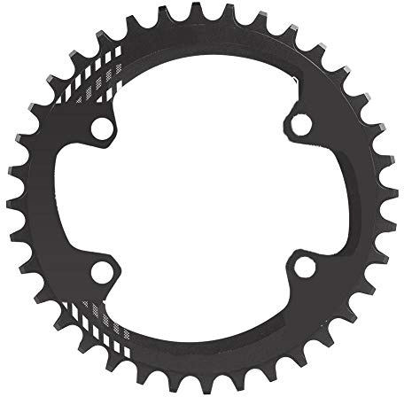 huaer Schmaler breiter Kettenblatt 96mm BCD 32T 34T 36T 38T Fahrrad Einkettiger Ringschutz Kompatibel M6000 M7000 M8000 Mountainbike(Black36T)