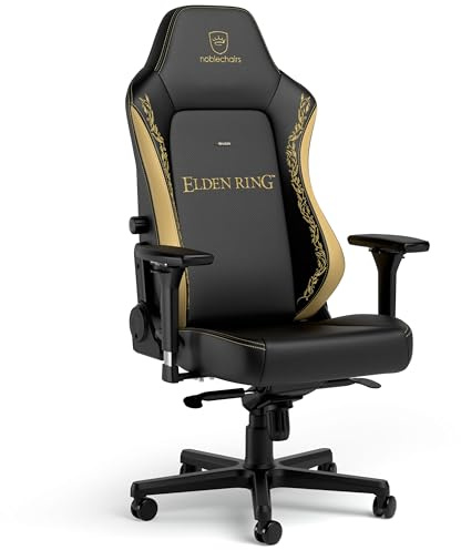 noblechairs Hero Chaise de Jeu Confortable et Durable, ergonomie Parfaitement optimisée de la Chaise Assure Un Confort d'assise élevé, Charge maximale de 150 kg (Elden Ring Edition, Cuir PU)