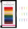 Beauty7 Colored EASY FAN Extension de Cils 0.05 D Curl Faux Cils Individuels 12 Couleurs Mixte 13mm Volume Russe Cils à Cils Plateau Cils Bouquet