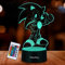 HooJtny Sonic Kinderlampe, Sonic Nachtlicht Lampe, 3D Led Anime, 16 Farben USB wiederaufladbar, Geschenk für Kinder