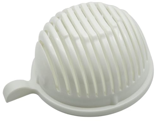 Quick Salad Maker Chopper Salad Cutter Bowl Swiftly Dice Fruits & Vegetables, BPA-Free Healthy Meals and Salads in Minutes Multi-functional (White)