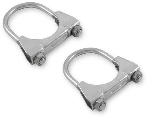 2er Set Edelstahl U Bügel Rohrschellen M8 x 40 mm extra langes Gewinde Montageschellen in vielen Größen verfügbar (2x M8x40 mm Extra lang)