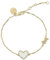 RADLEY Women's Gold Plated Sterling Silver Genuine Mother of Pearl Heart & Jumping Dog Bracelet RYJ3372