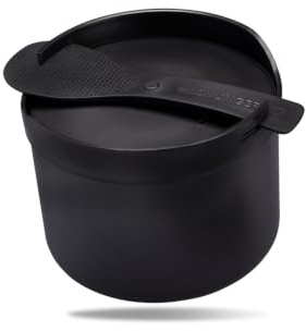 REISHUNGER cuociriso microonde (1,7l) – nero – per cuocere perfettamente il riso in soli 12 minuti