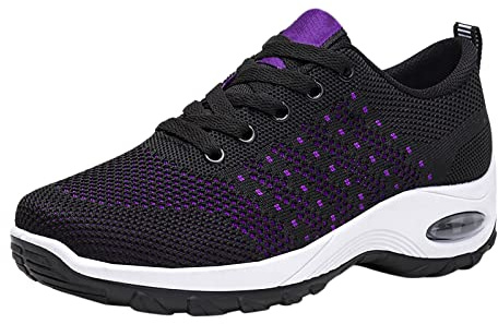 Basket Running Femme - Chaussures tissées orthopédiques Mode Cuir Baskets Plat Marche Sport Baskets d'extérieur en OrthopéDiques De Course Chaussures Tendance Chaussures Confortables Femme
