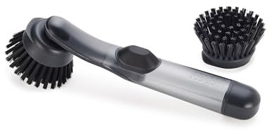 Joseph Joseph SinkTech Cepillo para Fregar Platos con Dispensador de Jabón Recargable y Cabezal Reemplazable