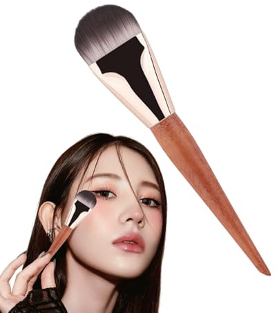 Cepillo de base plana para maquillaje líquido, pinceles de base | Cepillo de base líquida ultra para la cara,Aplicador portátil profesional de cerdas
