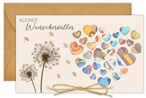 BOYATONG Empaque de regalos de dinero con sobres, diente de león, corazón, tarjeta de regalo para bodas, cumpleaños, consagración juvenil, viajes, confirmación, Navidad, regalos divertidos para