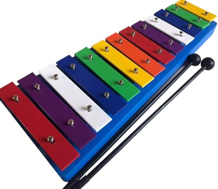 LLTCMYGS Instrument de Percussion Montessori en Bois avec plaques acoustiques en Aluminium, Jouet Musical pour Enfants