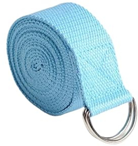 yogabälte i bomull, justerbart elastiskt flätat D-format yogabälte för fitness pilates för stretching (färg5)