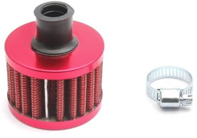 Adatto Per Auto Moto,filtro Dell'aria Da Filtro Di Aspirazione Fredda,detergente Per Turbo Vent Filtri aria di ricambio Universale Filtro Aria(Red)