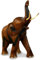 livasia Holzelefant (Rüssel Oben) Tierskulptur aus Massivholz, Holzfigur (großer Elefant)