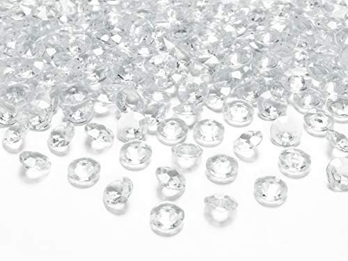 MultiProject Diamanten Dekosteine 12 mm 1,2 cm Eiskristall Acrylsteine Deko Hochzeit Tischdekoration (Transparent)