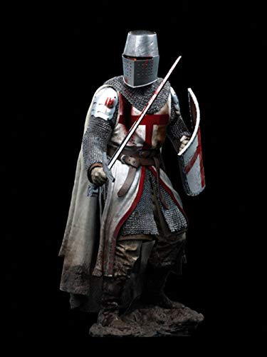 XINGCHANG 1/18 90Mm Templer Knight, XII Century Resin Modell Miniaturfigur Demontage Unlackiert