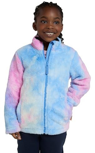 Mountain Warehouse Rainbow Cosy Kids Fleece - Full Zip Warm Lightweight Childrens Sweater, Front Pockets, Girls & Boys - Best for Spring Summer & Outdoors Purple Kids Size 7-8 Years