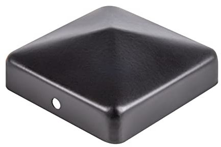 Alberts 205676 Capuchon pour poteau en bois | forme plate | noir | 70 x 70 mm