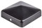 Alberts 205676 - Tappo per pali in legno, forma piatta, nero, 70 x 70 mm