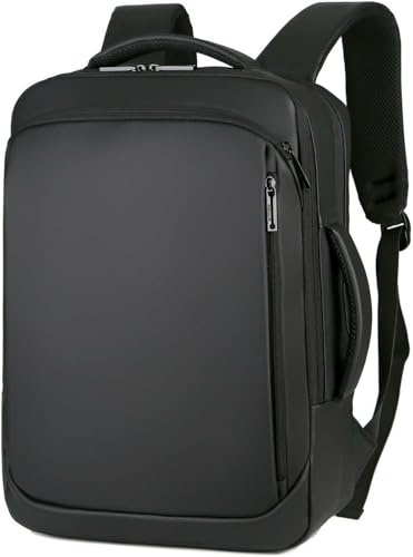 Mixroom - Zaino Porta PC Uomo Laptop Borsa per PC Portatile porta Computer Custodia Notebook 15.6 Multi funzione Con Attacco USB Nero Z11 Scuola Lavoro