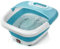 TZS First Austria Klappbares Fußsprudelbad mit Heizung | Blau | Vibration & Sprudelfunktion | Fuß-Massage-Gerät | Fußbadewanne | max. 45°C | Pediküre