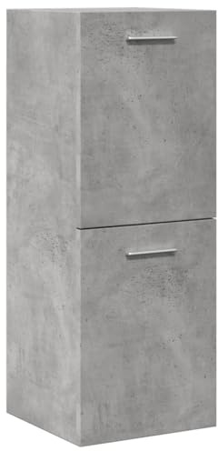 vidaXL Mobile da Bagno Grigio Cemento 30x30x80cm in Truciolato, Mobile portaoggetti, Pensile da Bagno