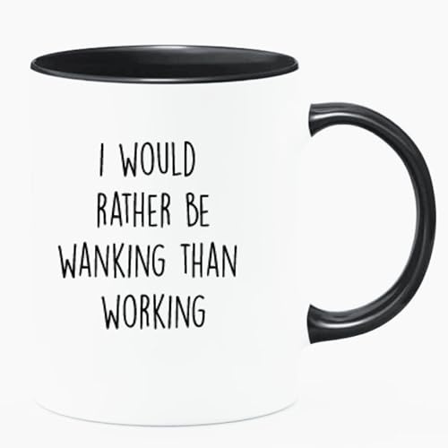 Funny Mug for Work Colleague Office Banter Birthday Secret Santa Sarcastic Novelty Coffee Cup for Men and Women Ceramic 'I Would Rather Be'