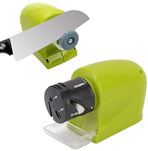 2PCS Electric Knife Sharpener, 3.1×5.3in Motorized Knife Blade Sharpener Kitchen Knife Sharpener Knife Sharpening Machine for Household Kitchen