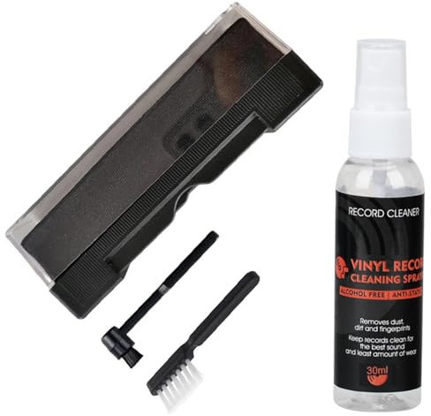 Set completo 4 in 1 per la pulizia dei vinili, include spazzola in microfibra per la pulizia del liquido, spazzola per giradischi, accessorio professionale per DJ