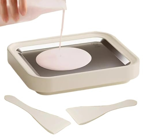 Croovepi Home Roll glassmaskin – ingen elektricitetsyoghurt, glasrullebricka med skrapor | för nybörjare bagare festplanerare cafeägare restaurang mat lastbil gatulägenhet