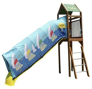 KIDWISE Coastal Blue 10ft Slide Cover - Sailboat Themed Sun Protection for Play Set Slide