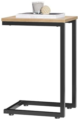 SoBuy Tavolino da Salotto, Tavolino da Divano 40x30x60 cm Nero & Naturale FBT44-N