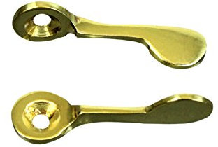 Miniatur Vorreiber Messing poliert Länge 32mm gekröpfte Form (Mengenauswahl möglich) (2)