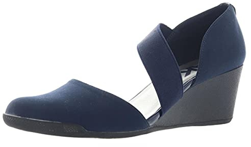 Anne Klein Femme Tara Wedge Escarpins, Bleu Marine, 41 EU