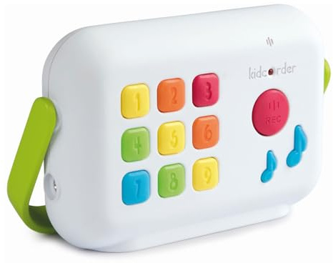 Smoby - Kidcorder - Lecteur Enregistreur Audio - 45min d'Enregistrement - 9 Pistes de 5min - sans Ecran et sans Onde - pour Enfant dès 12 Mois - 180800