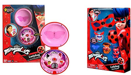 Bandai - Miraculous - Zaubertelefon von Ladybug - Accessoire zum Verkleiden als Ladybug/Rollenspiel-Accessoire- P50629 Miraculous - Transformations-Set- P50601, Rot Schwarz
