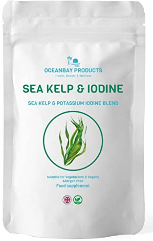 Sea Kelp Natural Source of Iodine 1 Mini Tablet Per Day Easy to Swallow Micro Tablets (180 Mini Tablets) Boosts Bone & Thyroid Health, Supports Immune System, Anti-Ageing