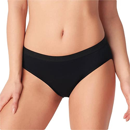 Cotonella 1 Pezzo di Period Panties ADB62 Slip da Ciclo Mestruale Flusso Medio, Donna Nero 3/M