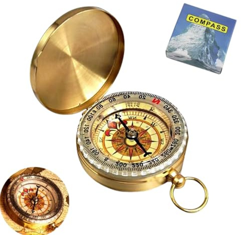 Boussole d'extérieur portable avec chiffres lumineux pour le camping, la randonnée, la randonnée