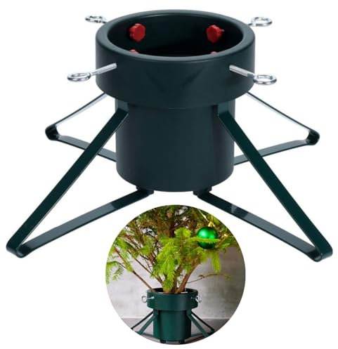 Cheqo® Support pour sapin de Noël avec réservoir d'eau - Pied de sapin de Noël pour arbres jusqu'à 2 mètres - Support d'arbre de Noël - Pied d'arbre de Noël - 1,8 l