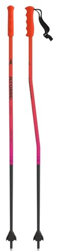 ATOMIC REDSTER GS JR Kinder-Skistöcke I Rot I Größe 100 I Leichte Ski-Stöcke mit ergonomischem Griff I Aerodynamische Kinderski-Stöcke aus hochwertigem Aluminium I Skistock mit Verstellbarer Schlaufe