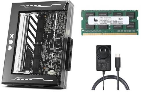 ZimaBlade 7700 Palm-Sized Modular x86 SBC Home Server mit CasaOS – 16 GB RAM & 32 GB eMMC 4-Core, lüfterlos, Ultra-Low Power Leise Hackbar für DIY NAS/Media/Personal Cloud